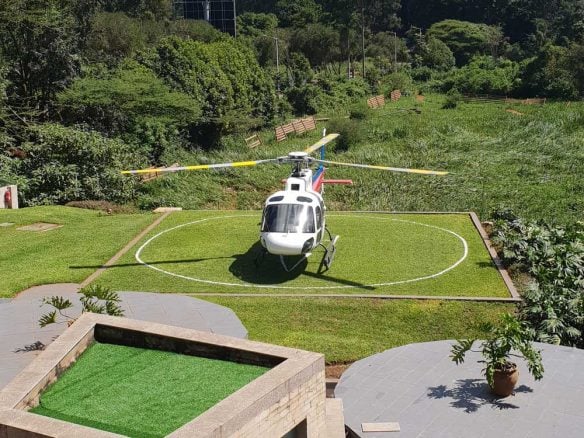 The helipad